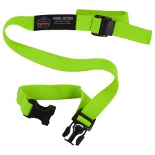 ergodyne Squids 3150 Elastic Lanyard with Buckle, 2 lb Max Working Capacity, 18"-48" Long, Lime, 10/Pack
