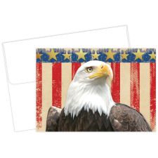 Great Papers! Note Card and White Envelopes, Patriotic with Gold Foil, 4.875" x 3.375"(folded), 20 count