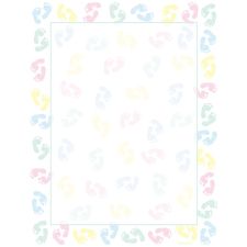 Great Papers! Stationery Letterhead, Baby Feet, 8.5" x 11", Printer Compatible, 80 sheets