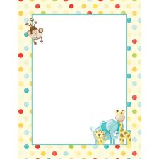 Great Papers! Stationery Letterhead, Baby Zoo Animals, 8.5" x 11", Printer Compatible, 80 sheets