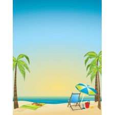 Great Papers! Stationery Letterhead, By the Beach, 8.5" x 11", Printer Compatible, 80 sheets