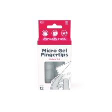 LEE Micro-Gel Fingertips, Size 11.5, Medium, Clear, 12/Pack