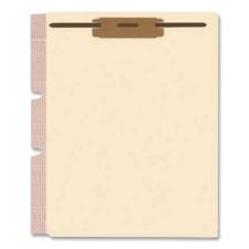 Medical Arts Press Card Stock Classification Folder Divider, 2 Fasteners, Letter Size, Manila, 100/Box