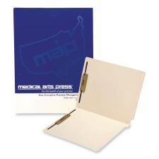 Medical Arts Press End Tab Fastener Folders, 0.75" Expansion, 2 Fasteners, Letter Size, Manila Exterior, 250/Box