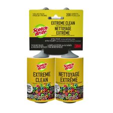Scotch-Brite Extreme Clean Lint Roller, 100 Sheets/Roll, 2/Pack