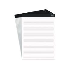 TRU RED Notepads, Narrow Rule, 50 White 8.5 x 11.75 Sheets, 6/Pack