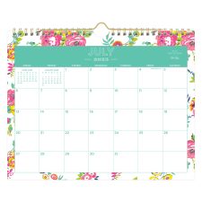2025-2026 Day Designer Monthly Wall Calendar, 8-3/4" x 11", Peyton White, July 2025 To June 2026, 107936