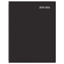 2025-2026 Office Depot Brand 14-Month Weekly/Monthly Academic Planner, Vertical Format, 8" x 11", 30% Recycled, Black, July 2025 To August 2026