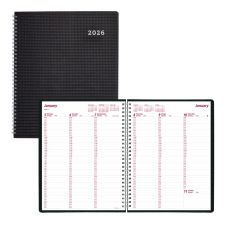 2026 Brownline DuraFlex Weekly Appointment Planner, 11" x 8-1/2", 50% Recycled, Black, January To December, CB950V.BLK