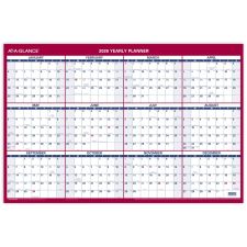 AT-A-GLANCE 2026 Vertical Horizontal Reversible Erasable Yearly Wall Calendar, Large, 24" x 36"