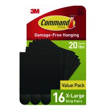 Command Picture Hanging Strips, X-Large, Removable, Holds up to 20 lbs per 4 Pairs, 16 Strip Pairs/Pack