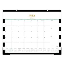 Day Designer 2025 2026 Blue Sky Monthly Desk Pad Planning Calendar, 22" x 17", Rugby Stripe Black, July 2025 To June 2026, 138443
