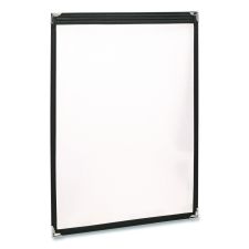 Excello Global Products Menu Holder For 11 x 17 Menus, Portrait Orientation, 11.7 x 18, Clear/Black/Silver