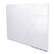 Ghent Aria Low-Profile Frameless Magnetic Glassboard, 120" x 48", White Surface