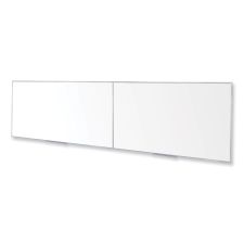 Ghent Magnetic Porcelain Whiteboard with Aluminum Frame, 193" x 48.5", White Surface, Satin Aluminum Frame