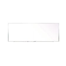 Ghent Two-Piece M1 Porcelain Magnetic Whiteboard, 144.5" x 48.5", White Surface, Satin Aluminum Frame