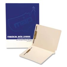 Medical Arts Press End Tab Fastener Folders, 0.75" Expansion, 2 Fasteners, Letter Size, Manila Exterior, 50/Box