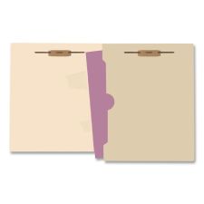 Medical Arts Press Full Pocket End Tab Fastener Folders, 0.75" Expansion, 2 Fasteners, Letter Size, Manila Exterior, 50/Box