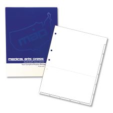 Medical Arts Press Large Tab Chart Divider Sheets, 7-Hole Punched, Letter, White, 250/Box