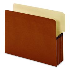 Pendaflex End Tab File Pocket, 3.5" Expansion, Letter Size, Redrope, 10/Box