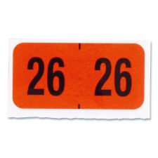 Smead Yearly End Tab File Folder Labels, 0.75 x 1.5, Orange, 500/Roll