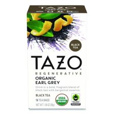 Tazo Tea Bags, Organic Earl Grey, 16/Box