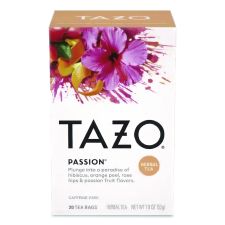 Tazo Tea Bags, Passion, 20/Box - TZOTAZ20045BX