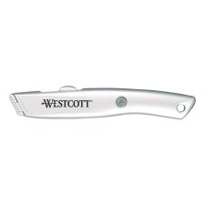 Westcott Aluminum Safety Cutter with Ceramic Blade, Aluminum Handle, Silver