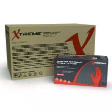 Xtreme by AMMEX DT Nitrile Disposable Gloves, Powder-Free, XX-Large, 6 mil Thick, 9.5" Long, Orange, 100/Box, 10 Boxes/Carton