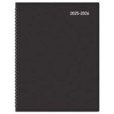 2025-2026 Office Depot Brand 14-Month Weekly/Monthly Academic Planner, Horizontal Format, 8" x 11", 30% Recycled, Black, July 2025 To August 2026