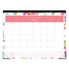 2026 Blue Sky Day Designer Desk Pad Calendar, 22 x 17, Peyton White, January To December, 103631