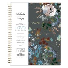 2026 Blue Sky Weekly/Monthly Planner, 8-1/2 x 11, Midnight Garden, January To December, 140944