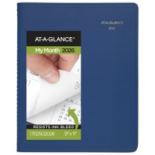 AT-A-GLANCE 2026 15-Month Monthly Planner, Blue, Large, 9" x 11"