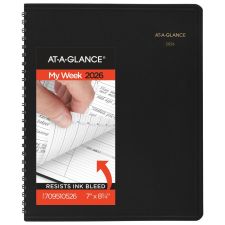 AT-A-GLANCE 2026 Weekly Appointment Book Planner, Black, Medium, 7" x 8 3/4"