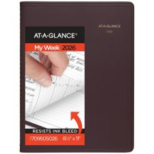 AT-A-GLANCE 2026 Weekly Appointment Book Planner, Winestone, Large, 8 1/4" x 11"