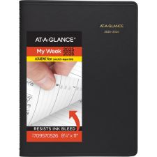 AT-A-GLANCE Academic 2025-2026 Weekly Appointment Book Planner, Black, Large, 8 1/4" x 11"