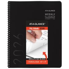 AT-A-GLANCE Contemporary Lite 2026 Weekly Monthly Planner, Black, Large, 8 1/4" x 11"