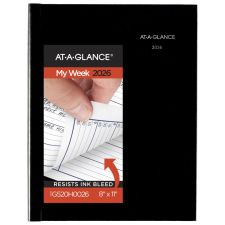 AT-A-GLANCE DayMinder 2026 Weekly Appointment Book Planner, Hardcover, Black, Large, 8" x 11"