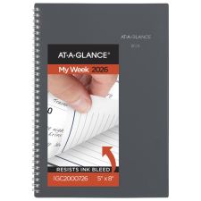 AT-A-GLANCE DayMinder 2026 Weekly Monthly Planner, Gray, Small, 5" x 8"