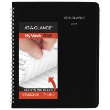 AT-A-GLANCE DayMinder Executive 2026 Weekly Monthly Planner with Notes, Black, Medium, 7" x 8 3/4"