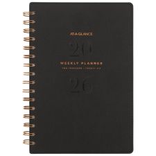 AT-A-GLANCE Signature Collection 2026 Weekly Monthly Planner, Black, Small, 5 1/2" x 8 1/2"