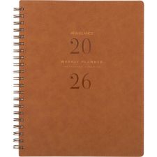 AT-A-GLANCE Signature Collection 2026 Weekly Monthly Planner, Brown, Large, 8 1/2" x 11"