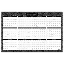 Cambridge Dakota 2025-2026 Erasable Wall Calendar, Reversible Academic Year/Regular Year, Extra Large, 24" x 36"