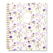 Cambridge Leah Bisch Petite Floral Academic Weekly Monthly Planner, 11 x 8.5, Purple/Green Cover, 12-Month (July to June): 2025 to 2026