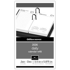 Daily Desk Calendar Refill, 3 1/2" x 6", White, January 2026 to December 2026, SP717D5026