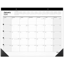 Monthly Desk Pad Calendar, 21 3/4" x 17", White/Black, January 2026 to December 2026, SP24D0026