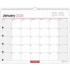 Monthly Wall Calendar, 15" x 12", White, January 2026 to December 2026, OD30242826