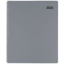 Weekly Monthly Appointment Book, 8 1/2" x 11", Silver, January 2026 to December 2026, OD71053026