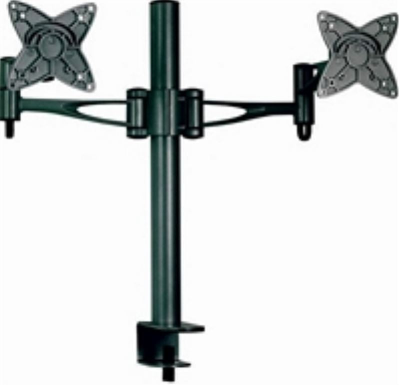 Astrotek Dual Monitor Arm Desk Mount Height Adjustable Stand for 2x LCD Display 23.8' 24' 27' 31.5' 32' 8kg 30 Tilt 180 Swivel 360 Pivot VESA