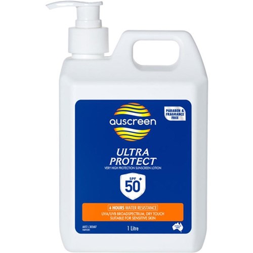 Auscreen Ultra Protect SPF 50  Sunscreen 1 Litre Pump Bottle